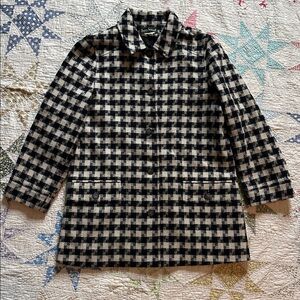 Harve Benard Black & White Checkered Houndstooth Jacket